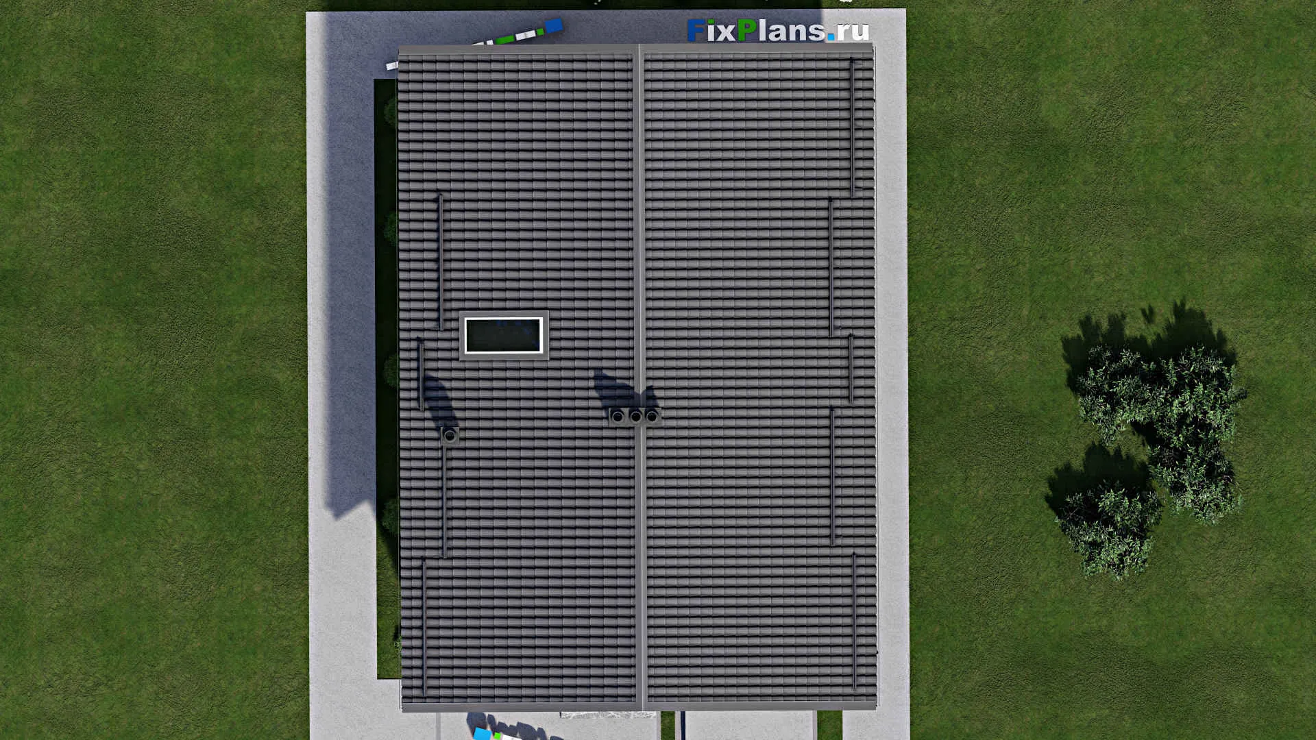 F-3059 - Планы дома с мансардой 9 на 14, площадью 150 м² с балконом, гаражом на 1 машину и 3 спальнями