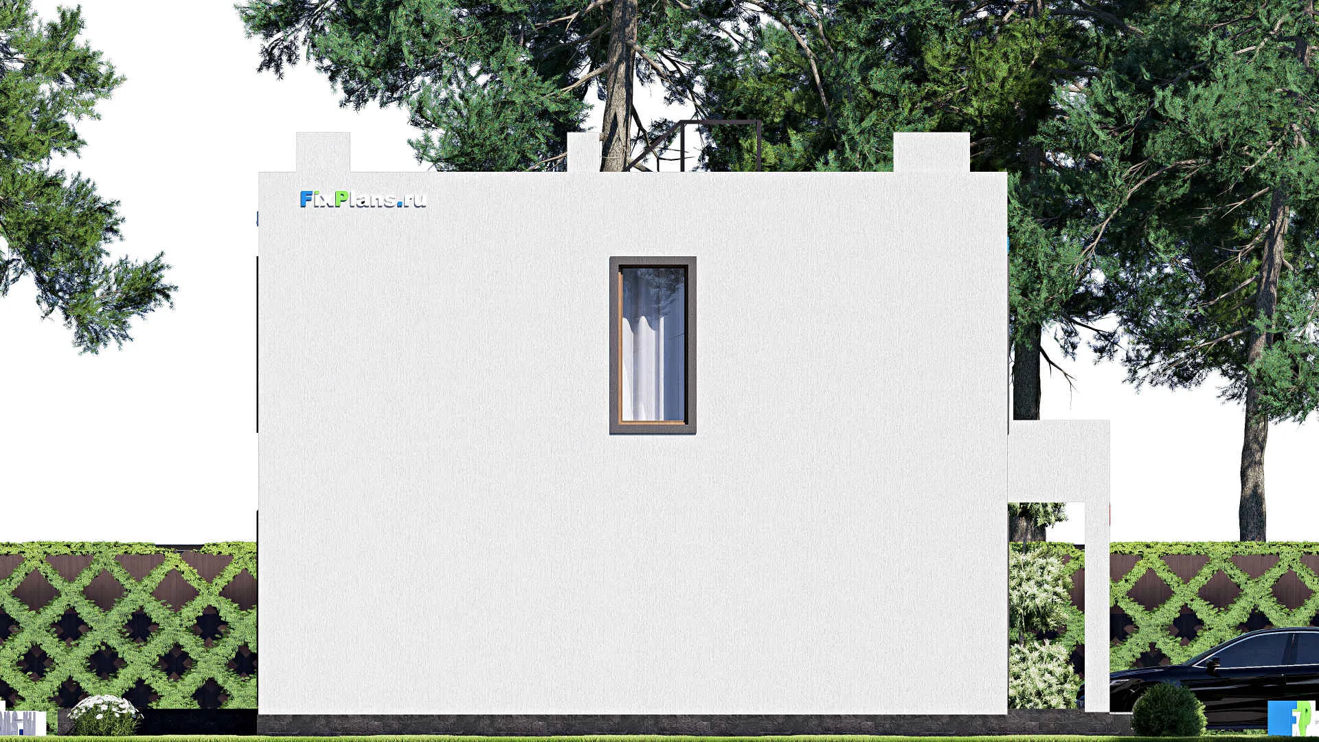 F-20015 - Планы двухэтажного дома 12 на 13, площадью 150 м² с террасой, балконом и 3 спальнями