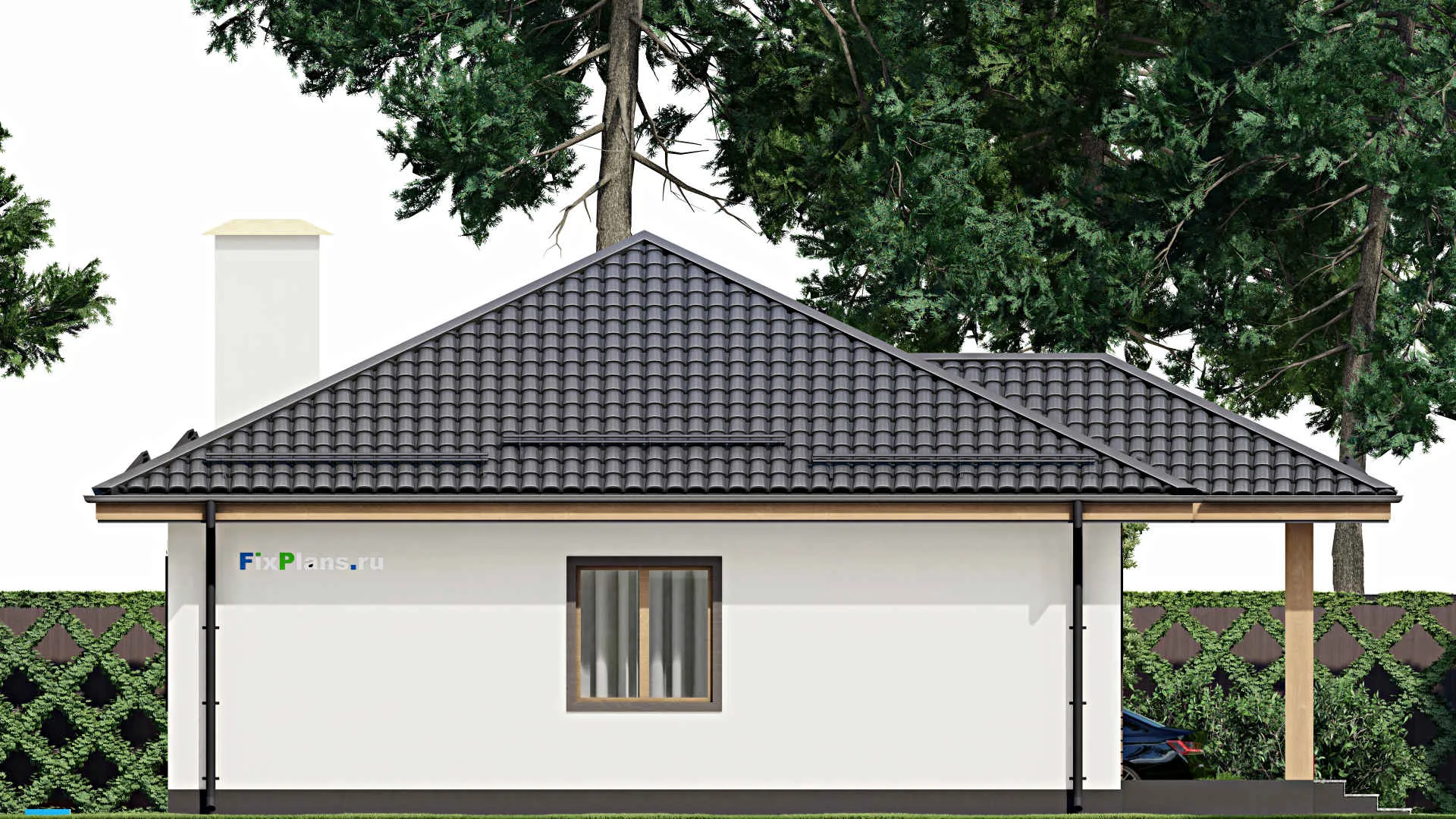 F-4391 - Проект одноэтажного дома 11 на 13, площадью 110 м² с 3 спальнями