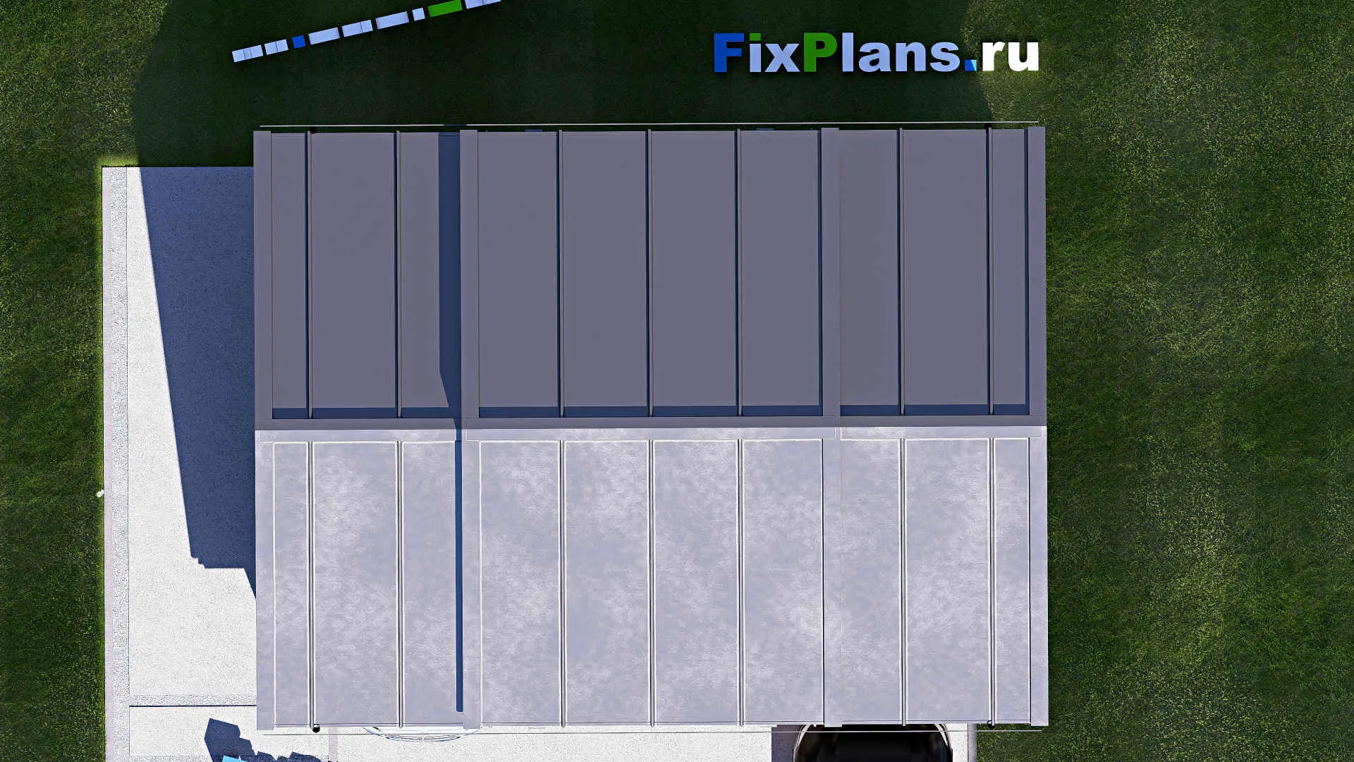 F-21122 - Проект гаража 7 на 9, площадью 50 м² на 2 машиноместа