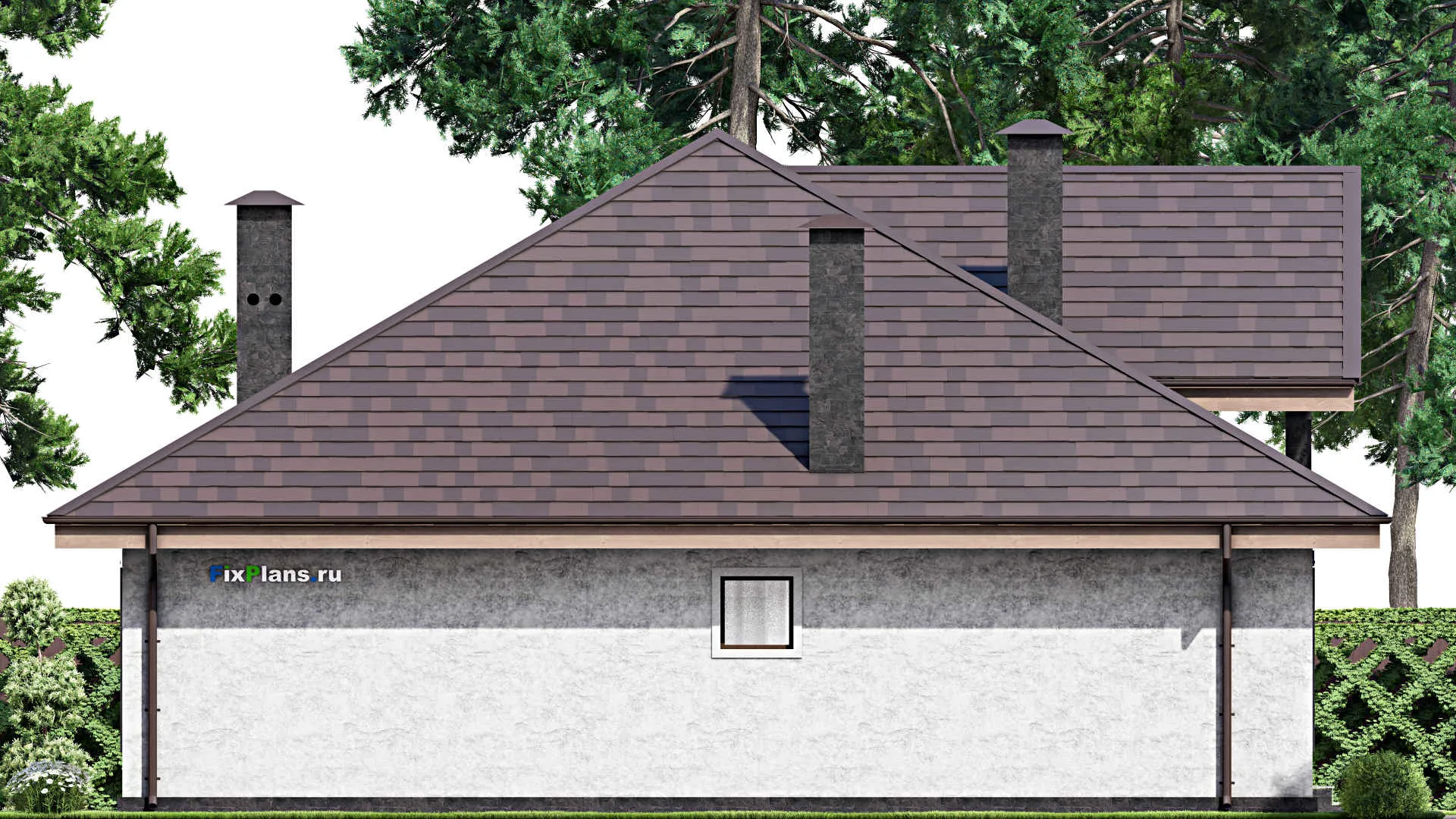 F-13625 - Планы дома с мансардой 14 на 16, площадью 230 м² с балконом и 4 спальнями