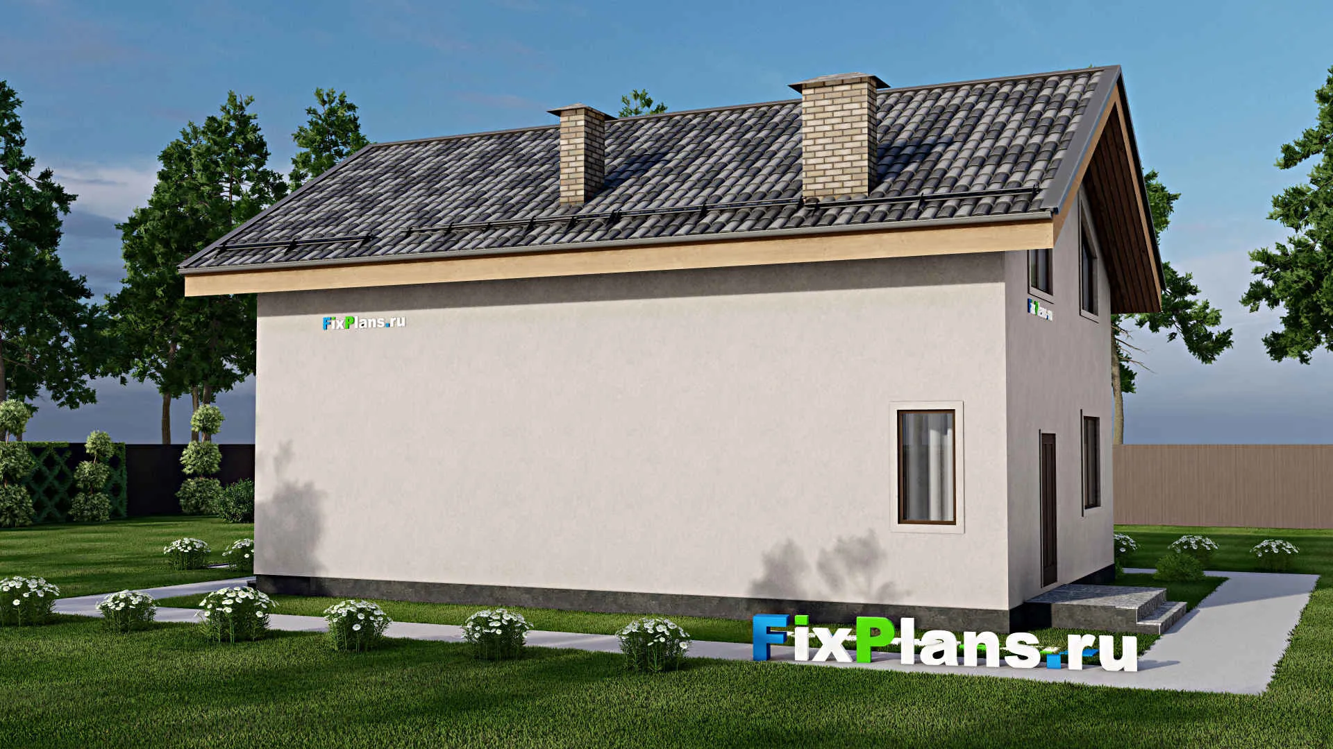 F-11321 - Проект дома с мансардой 10 на 13, площадью 130 м² с 3 спальнями