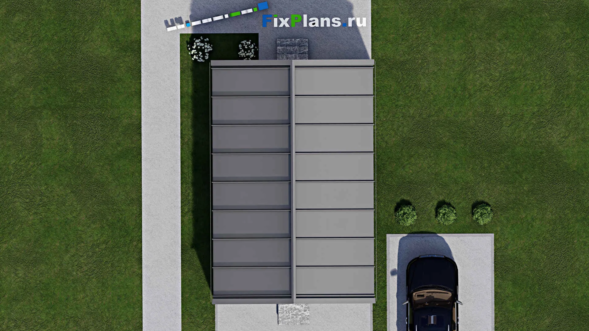 F-10475 - Проект дома с мансардой 7 на 10, площадью 70 м² с 2 спальнями