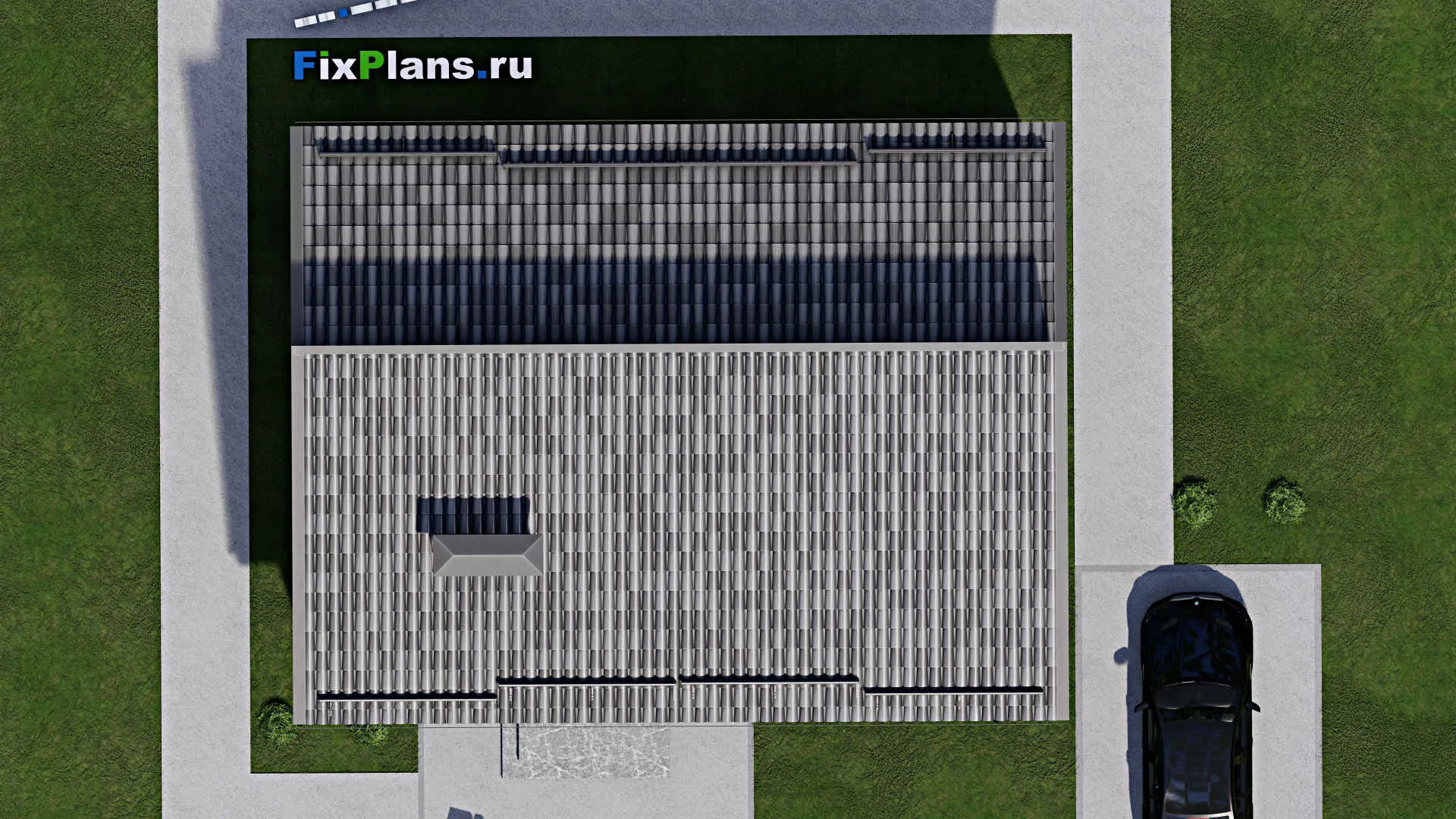 F-7001 - План одноэтажного дома 10 на 12, площадью 90 м² с 3 спальнями