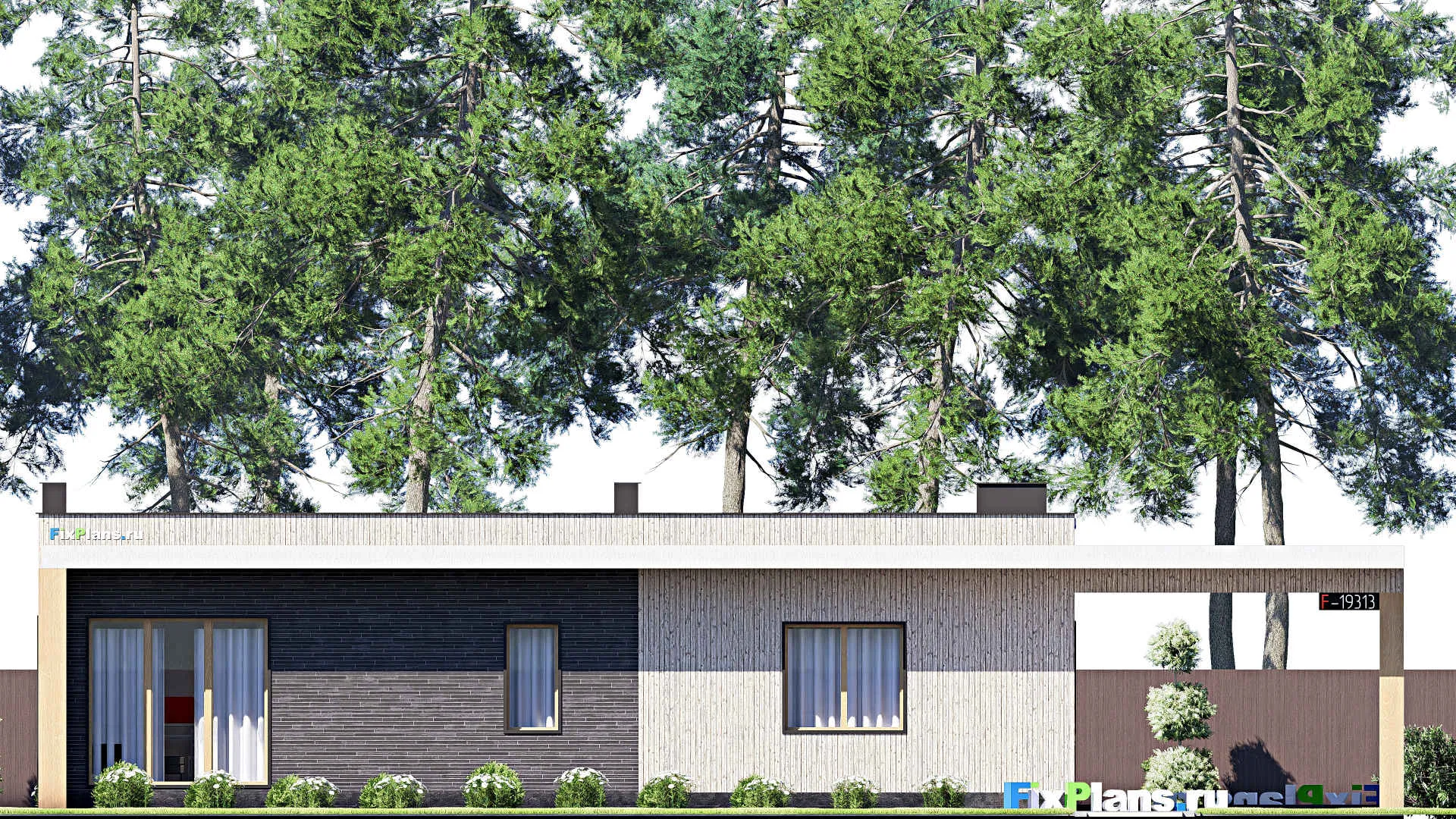 F-19313 - Проект одноэтажного дома 10 на 23, площадью 150 м² с 1 спальнями