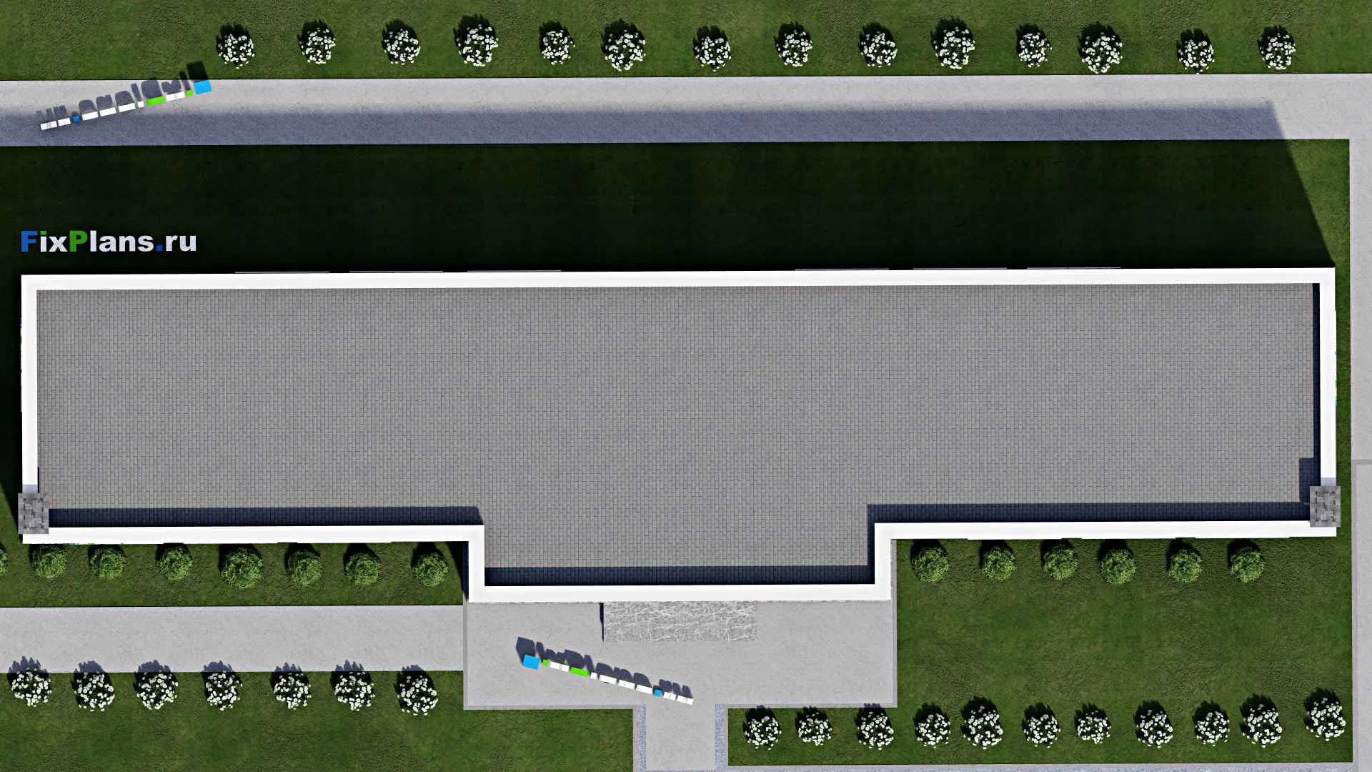 F-9440 - Проект одноэтажного дома 8 на 31, площадью 170 м² с 4 спальнями