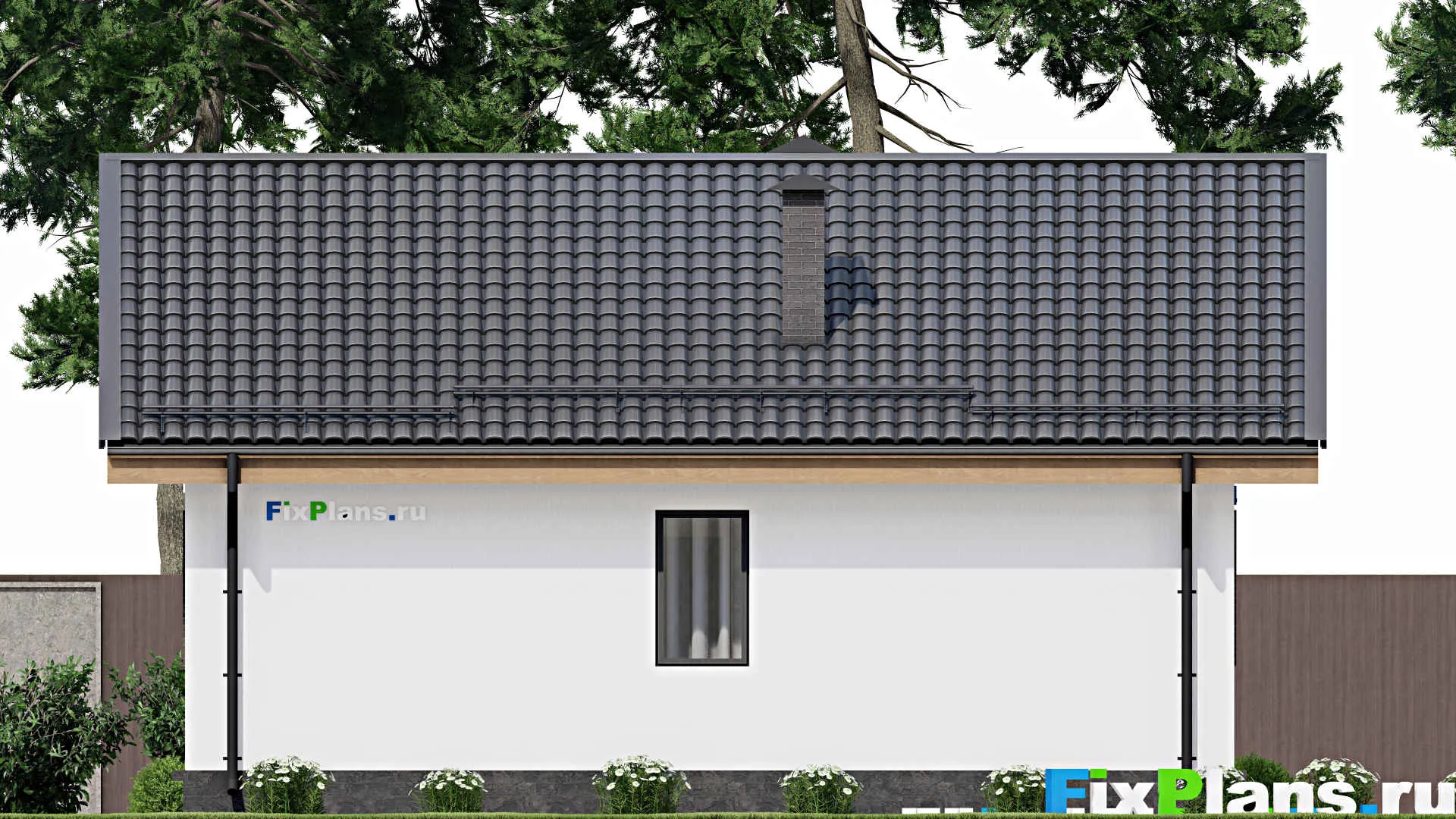 F-4733 - Проект одноэтажного дома 11 на 11, площадью 90 м² с 2 спальнями