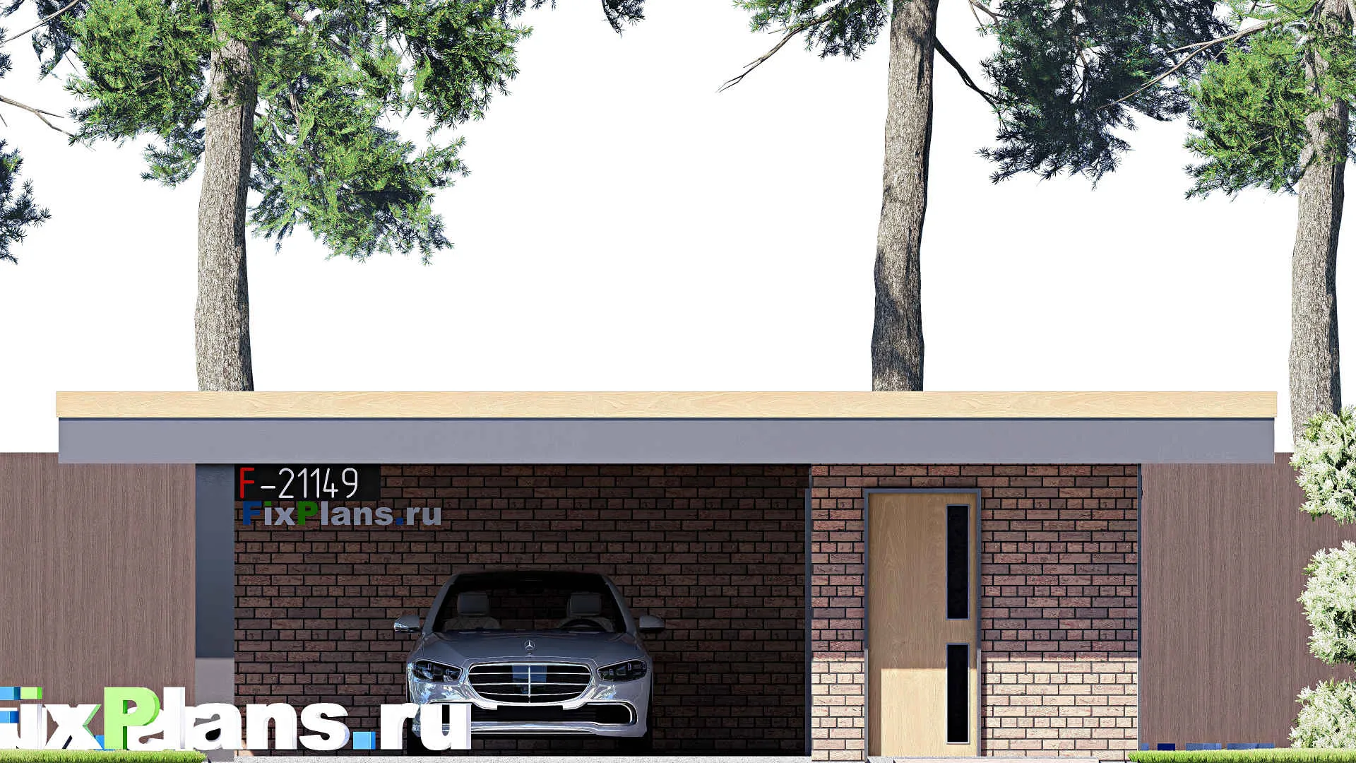 F-21149 - Проект гаража 7 на 8, площадью 50 м² на 1 машиноместо